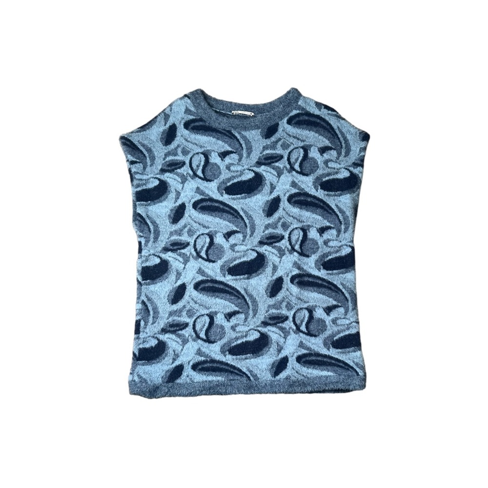 zara jacquard knit sweater vest